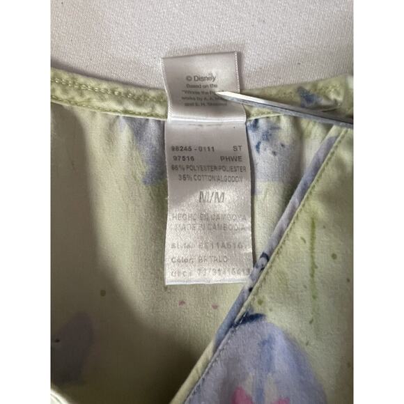 Eeyore nursing scrub top Disney womens size medium Tie Back - Picture 6 of 8